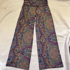 White Stag Multicolor Paisley Wide Leg Pants